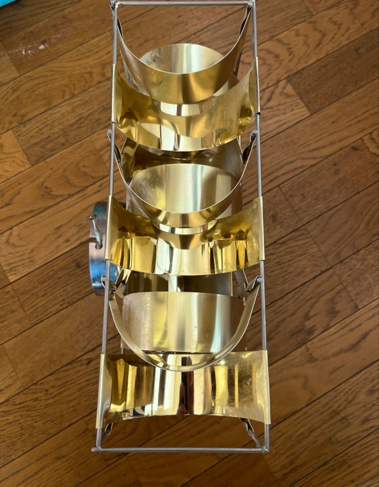 Lampe Atlas Max Sauze – Pièce de collection signée dorée