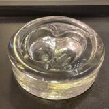 Empty pocket vintage molded glass apple