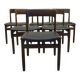 Set of 6 chairs by Nørgaard Møbelfabrik, rosewood and leather, Denmark 1960.