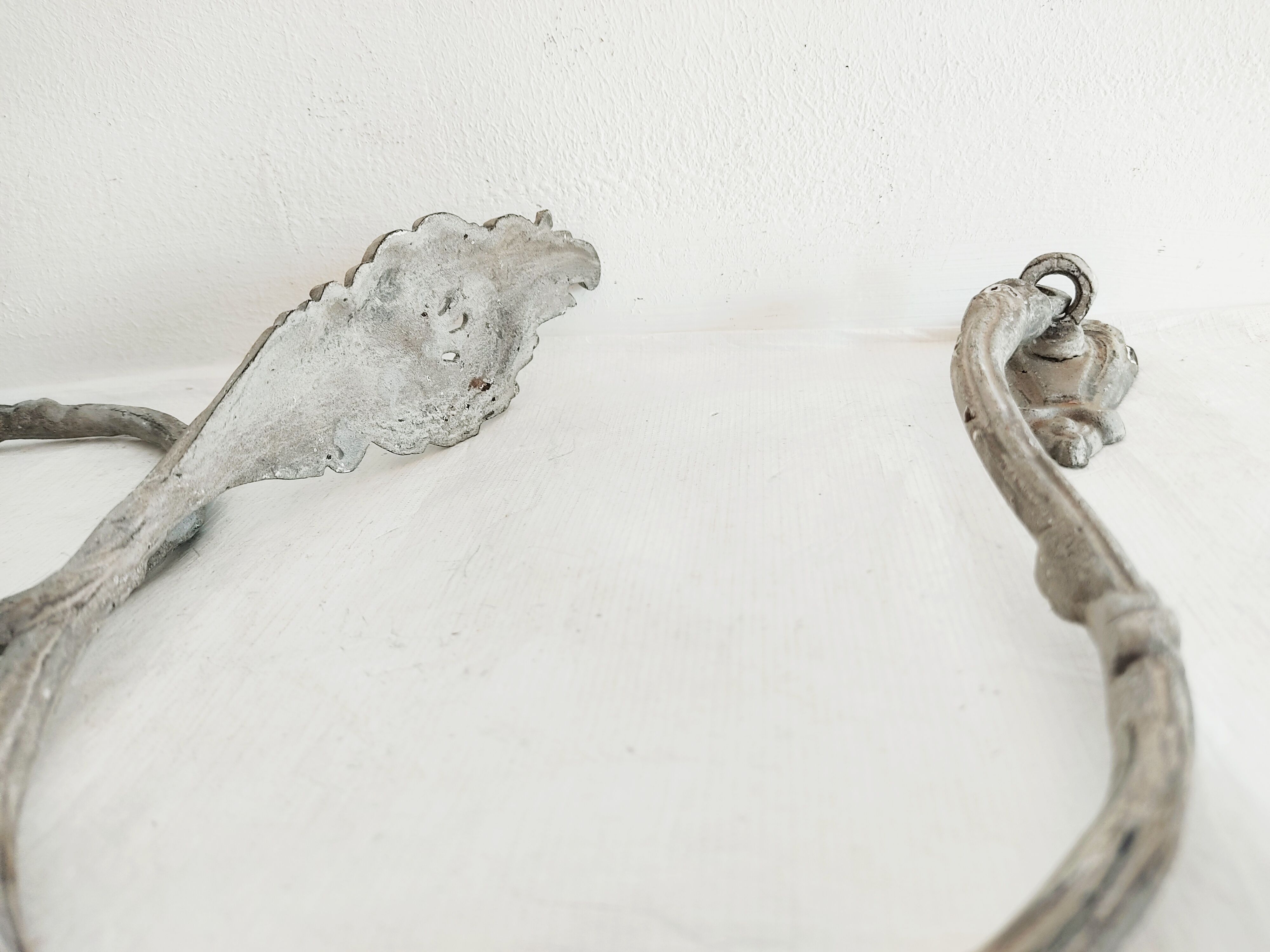 Pair of door-kisses of old curtains