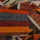 3x10 Red & Blue Kilim Runner Rug, 82x295Cm