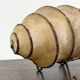 Vintage rawhide swirl table lamp with organic design