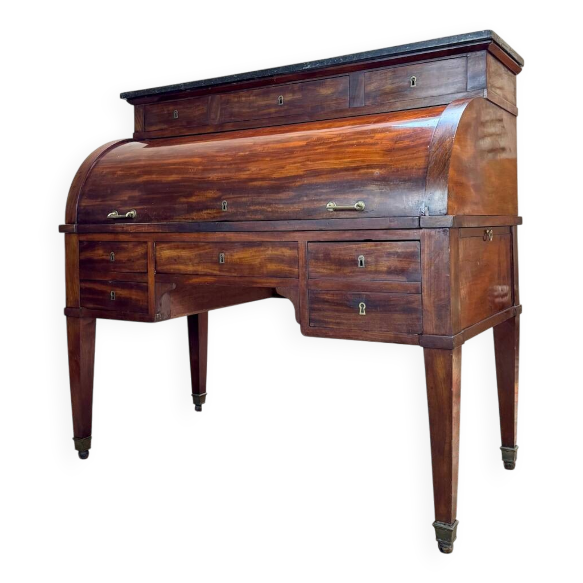 Mahogany Cylinder Desk, Directoire Period, Late 18th Century