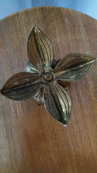 Brass flower candle