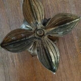 Brass flower candle