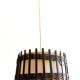 Wood and burlap pendant light, 1970