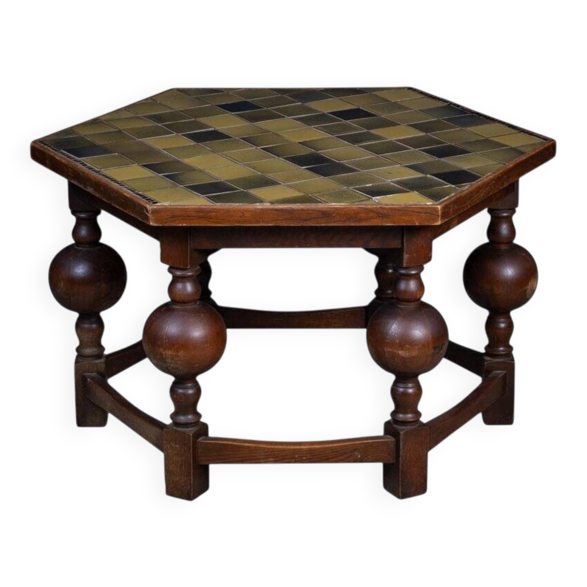 Octagonal Coffee Table in Oak, 1930s