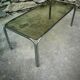 Table basse verre fumé et chrome année 70