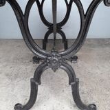 Table bistro period art deco 1930 cast and marble