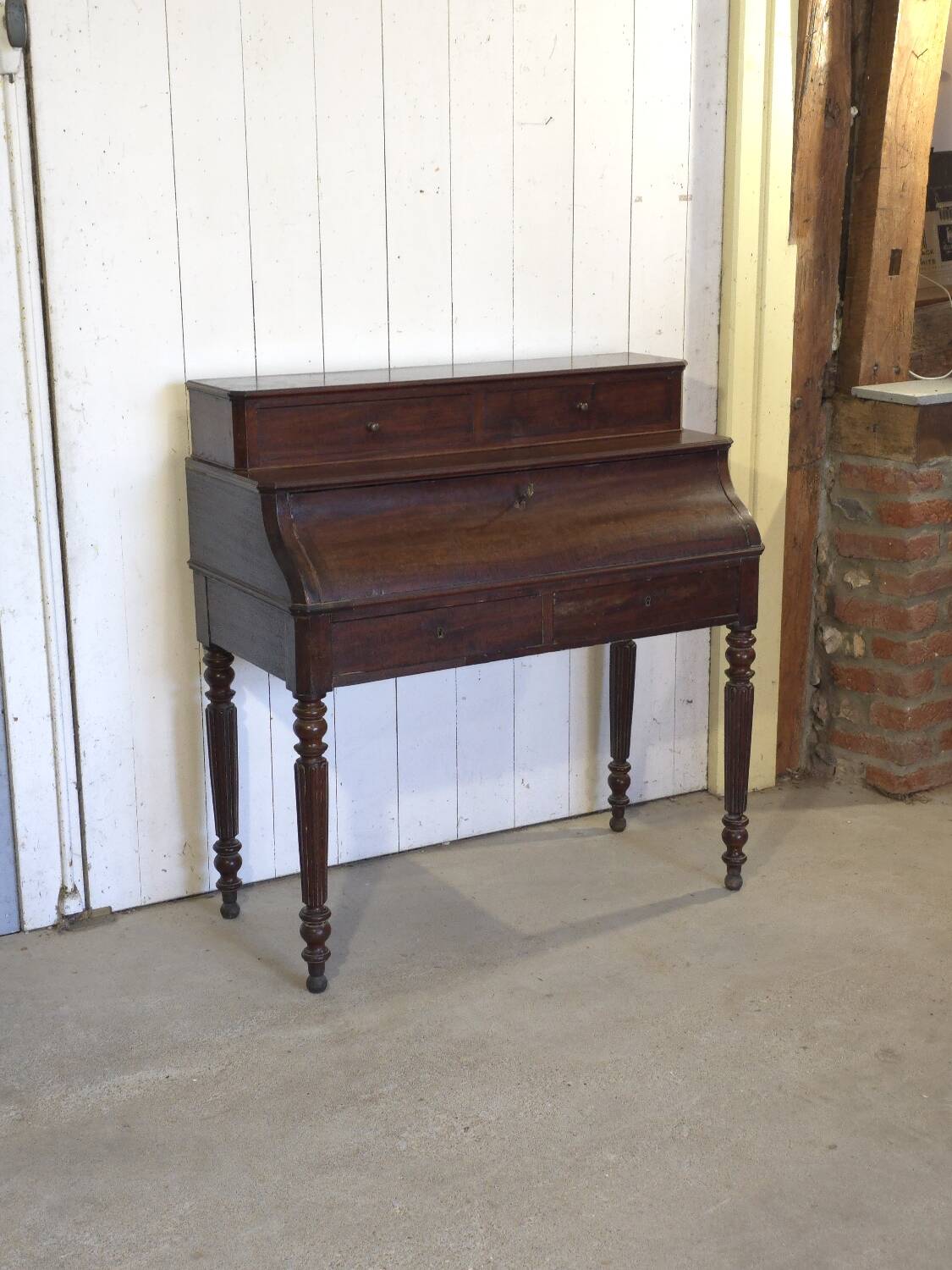 Louis Philippe style mahogany stepped desk, 19th century