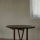Round table with a tilting top from a 19th-century provincial French winemaker in oak.