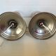 Pair of lamps style Acapulco ceramic and chromed metal