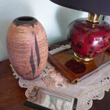 Artisanal pottery, terra sigillata vase, raku firing