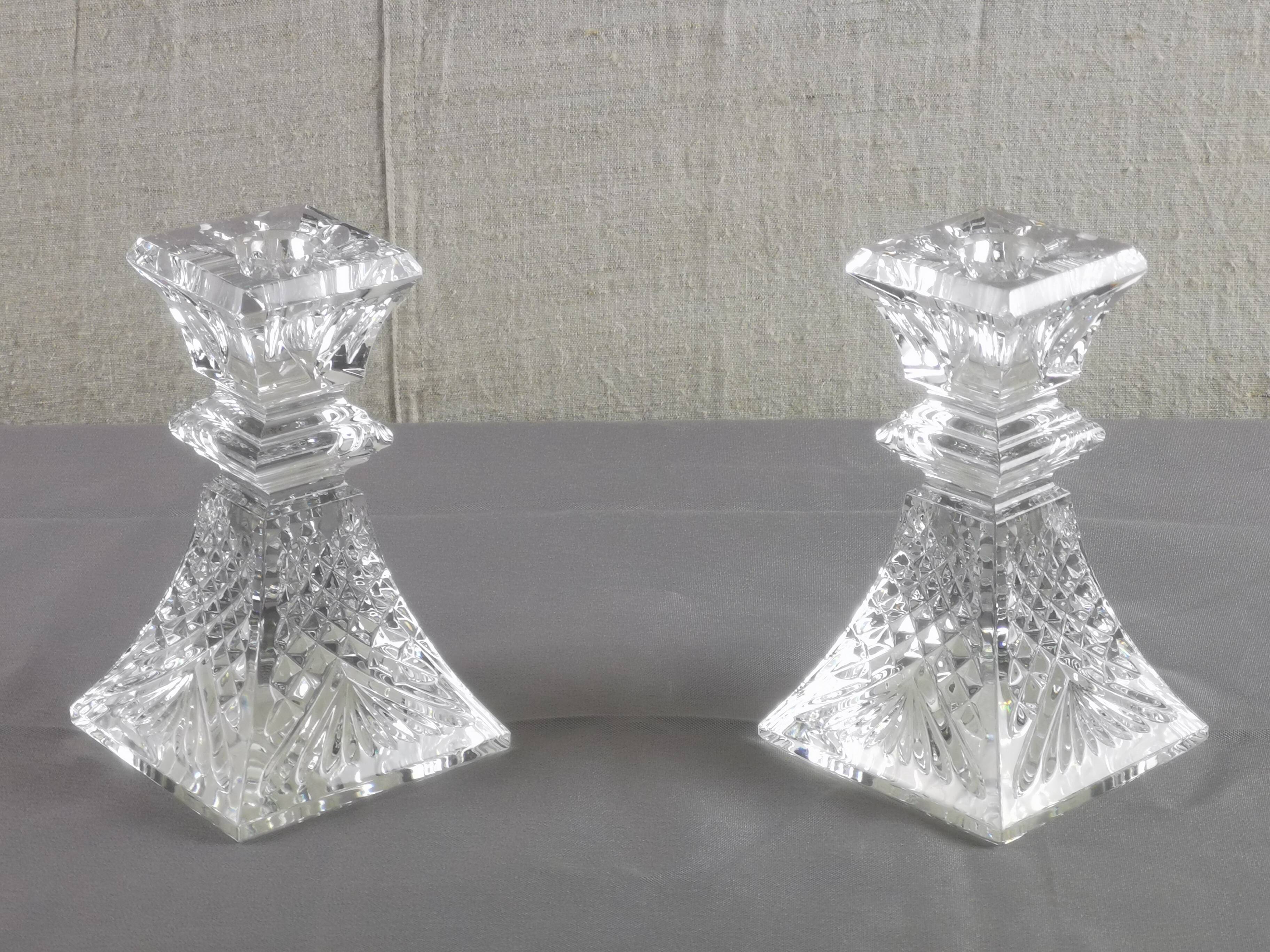 Pair of “waterford crystal” candle holders