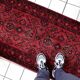 Tapis vintage afghan Ersari fait main en laine – 84 x 296 cm – Années 1970