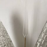 Pair of wall sconces from the 60s, gold metal and tulips.