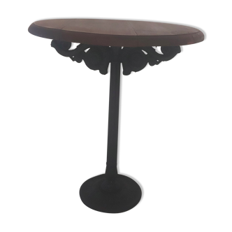 Bistro table, Year 1940, oak and cast iron