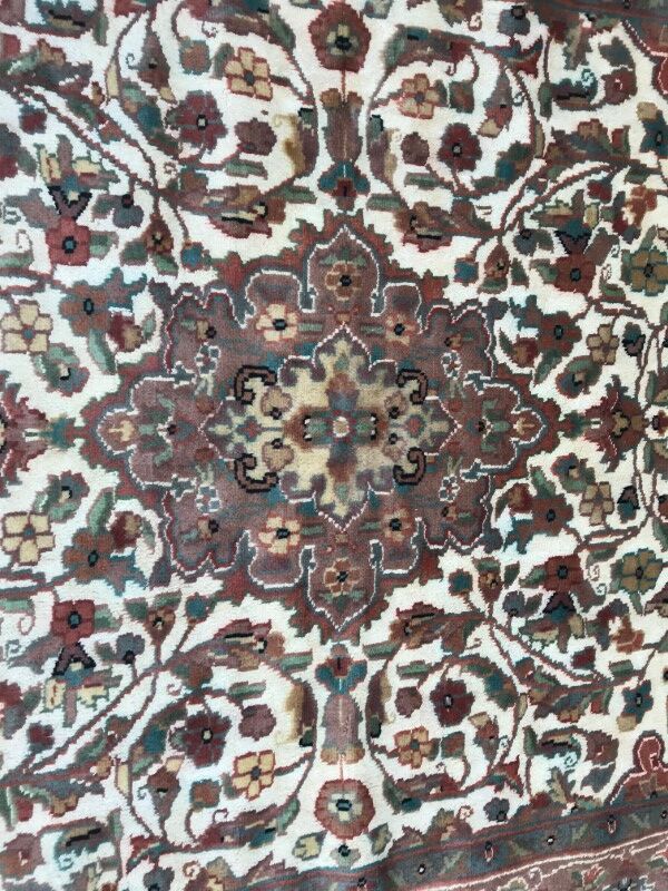 Pakistan wool carpet handmade silk rug 127x192 cm