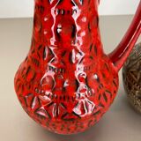 Set of 2 multi-color fat lava op art pottery vase made bay ceramics, germany