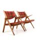 Early Pair CH-28 Oak Easychairs by Hans J. Wegner