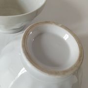 vintage faceted farmhouse duo of bowls