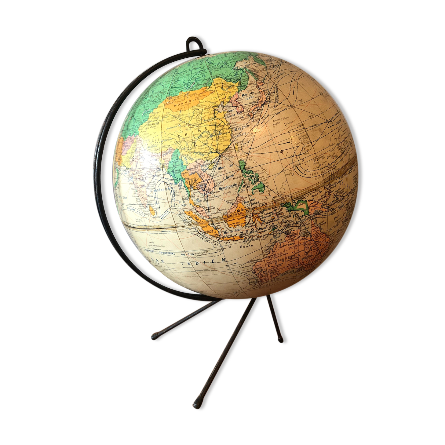 Globe, vintage world map