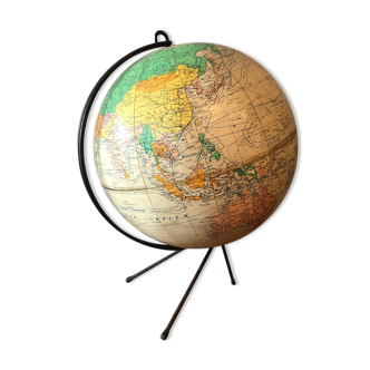 Globe, vintage world map