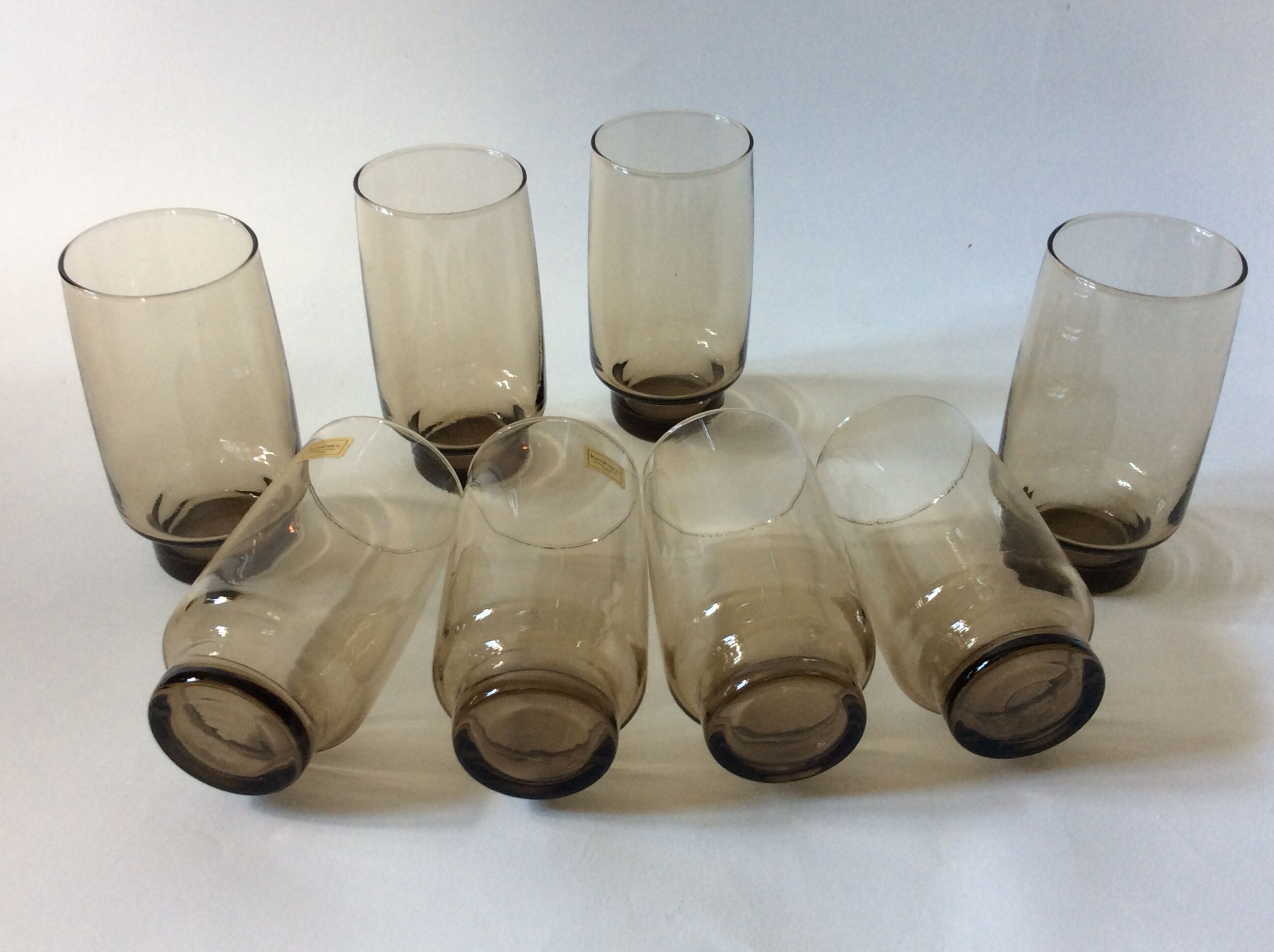 8 Luminarc smoked glasses