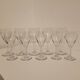 10 old cut glass glasses engraved palm decoration 1930