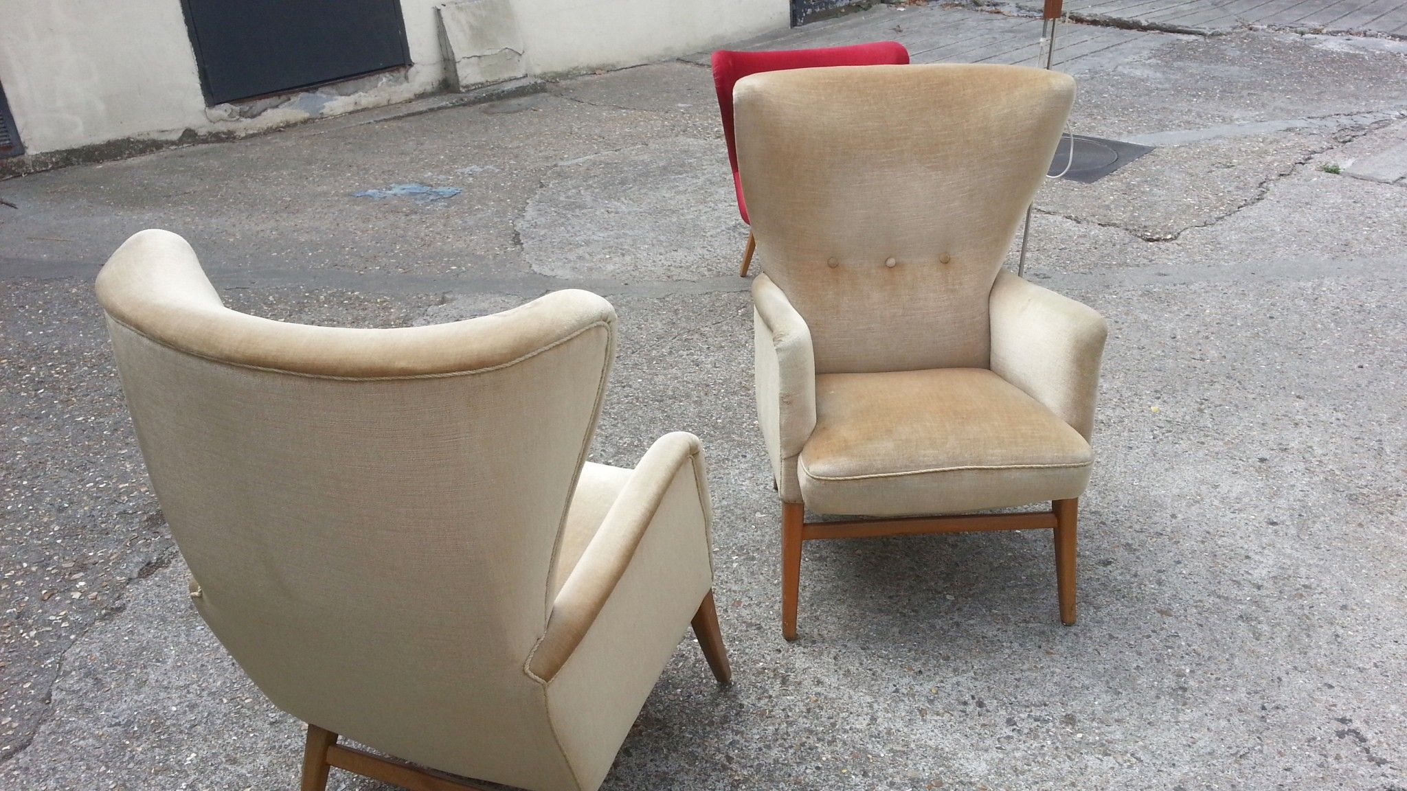 2 ears bergere chairs Scandinavian years 50/60