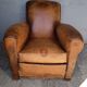 Club leather armchair art deco period 1940