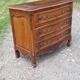 Chest of drawers 3 drawers walnut and brass