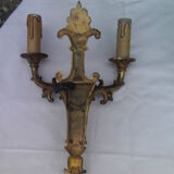 Pair bronze sconces