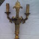 Pair bronze sconces