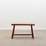 Wooden brutalist bench, France 70s.