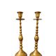 Bougeoirs en laiton français du milieu du siècle – Lot de 2
