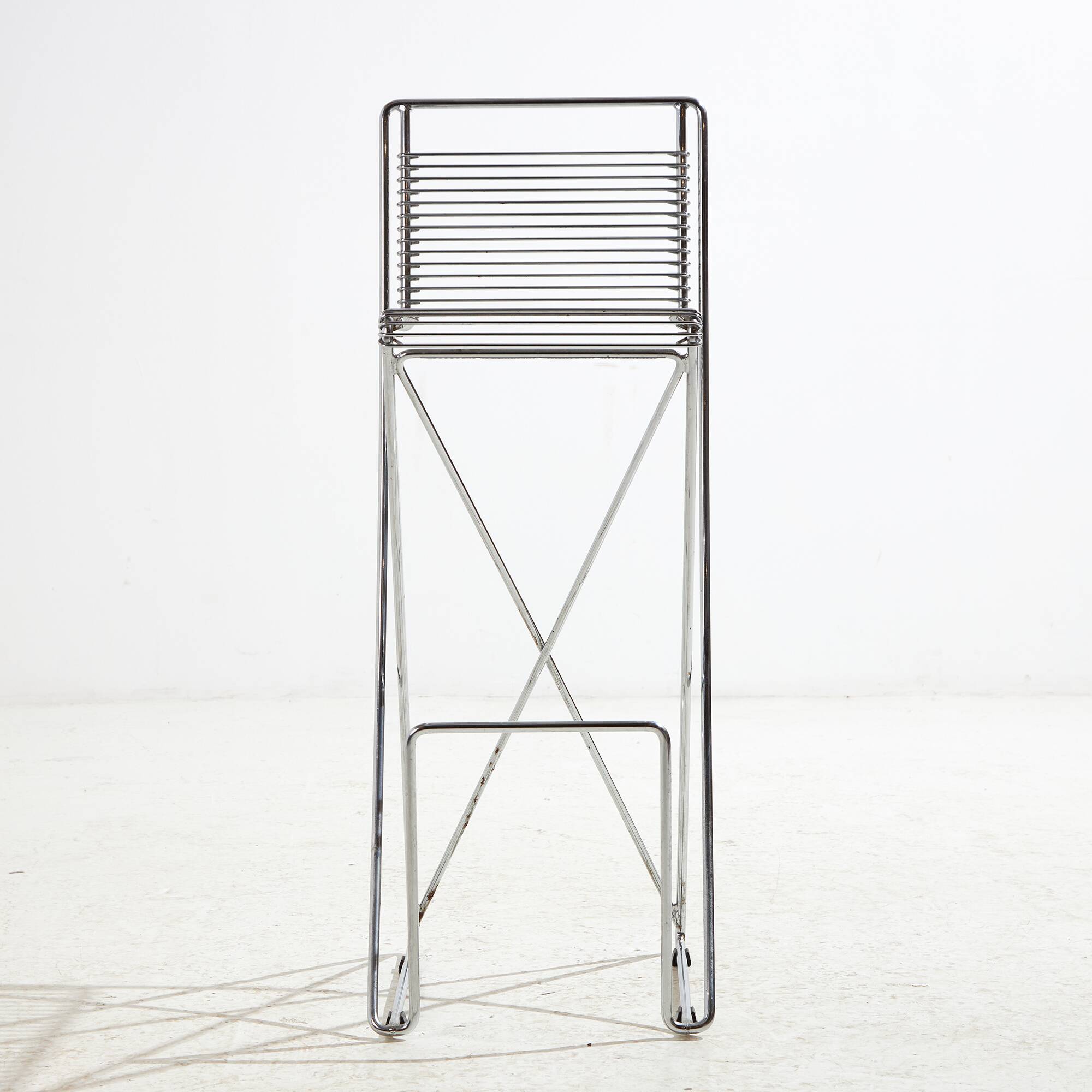 Kreuzschwinger steel bar stool by till behrens for schlubach, set of 2 (mk10476)