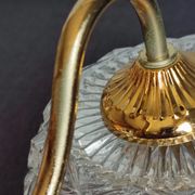 Pair of scones glass scones and vintage golden metal