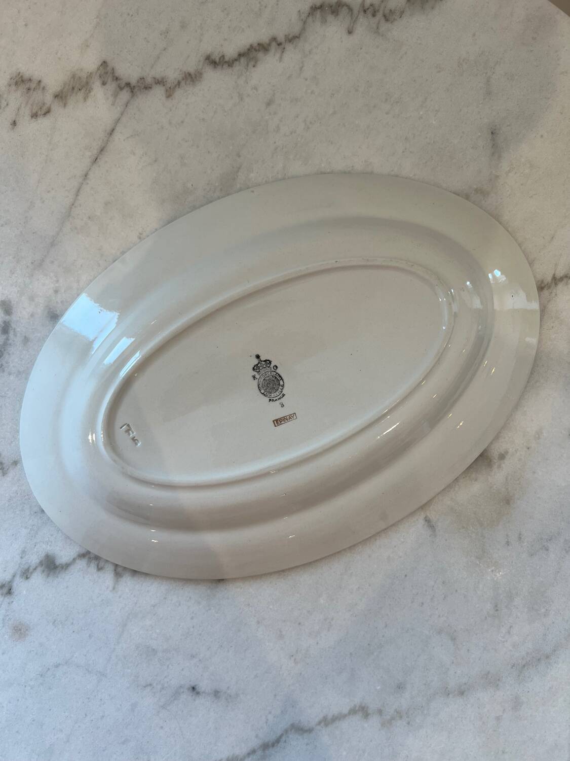 Presentation dish - Epinay Half-Porcelain Lunéville