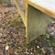 Wooden farm bench