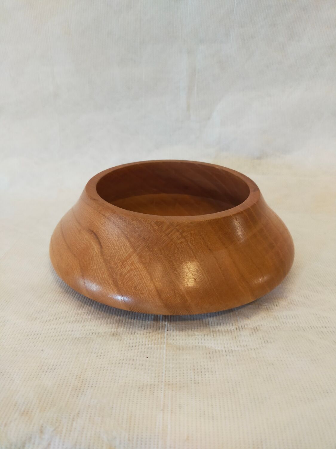 Empty turned wooden pocket