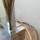 Lampe ancienne vintage métal chromé et bronze doré