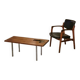 Table basse design en palissandre et céramique 1960’s