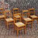 Lot de 6 chaises reconstruction Pierre Cruege