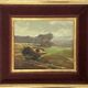 Painting “Countryside Landscape”, oil on hardboard, signed.