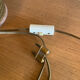 Large 60s lamp in stoneware and wool
