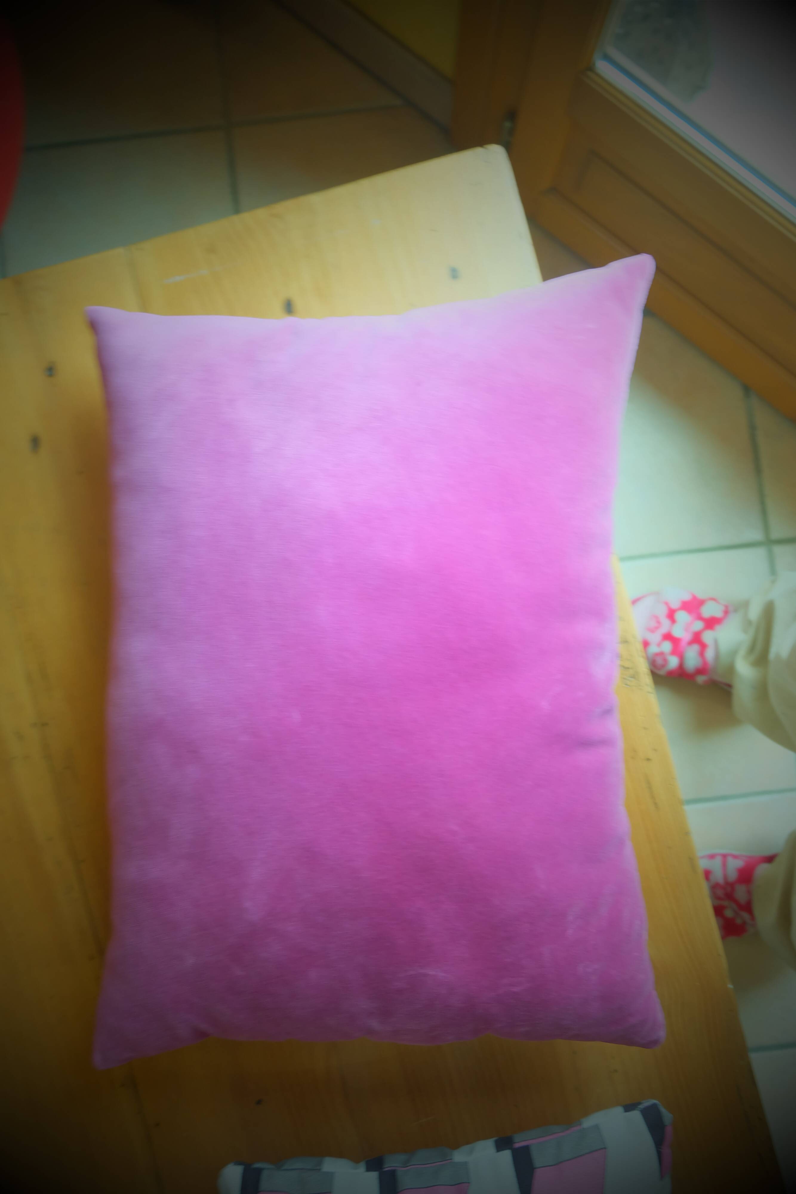 fuschia cushion