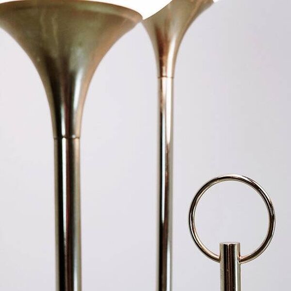 Lampadaire vintage chromé Sciolari, 1970 , Italie
