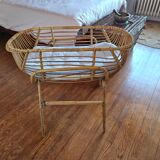 Old bamboo cradle basket
