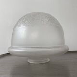 Ancienne lampe suspension demi-sphere xl art-deco vintage